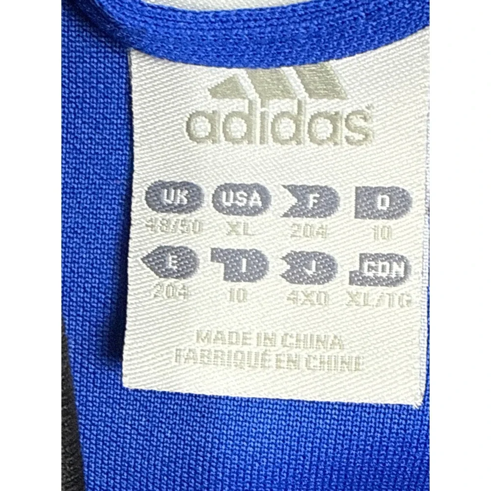 Adidas Mens XL Blue ClimaCool Frederick Soccer Quarter Zip Training Top Pullover